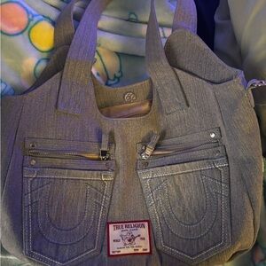True Religion Denim Tote Bag
